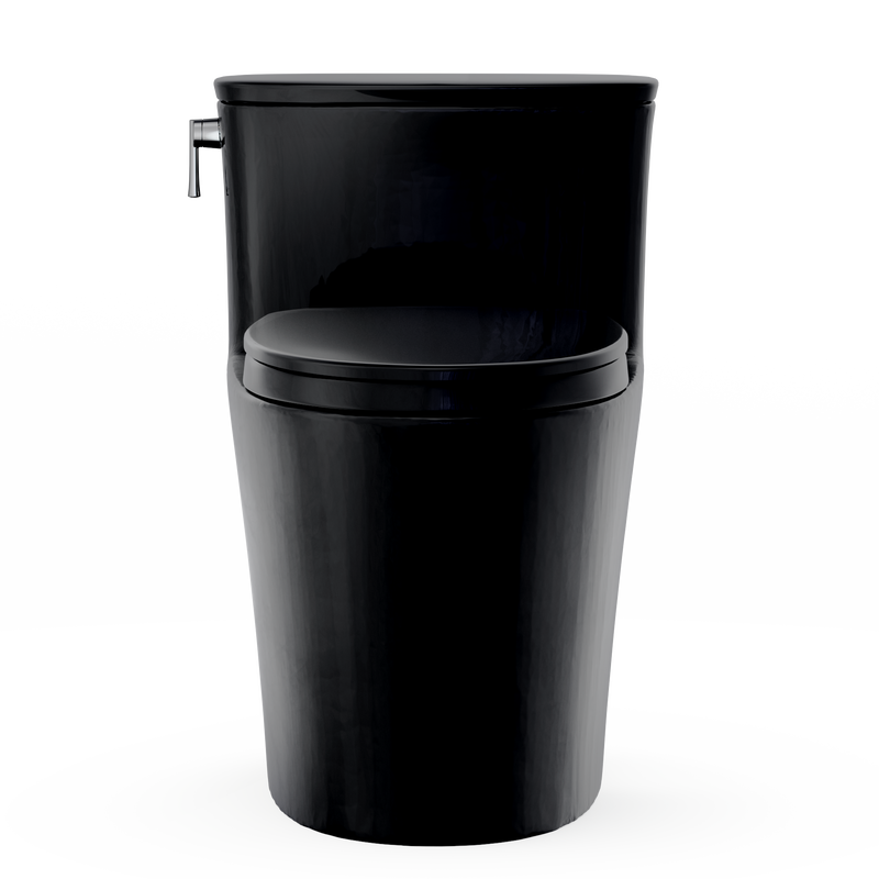 TOTO MS686124CUF#51 Aurora 1G One-Piece Elongated 1.0 GPF WASHLET+ and Auto Flush Ready Universal Height Toilet with SS124 SoftClose Seat, Ebony - view 5