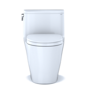 TOTO MS642124CUFG#01 Nexus 1G One-Piece Elongated 1.0 GPF Universal Height Toilet with CEFIONTECT and SS124 SoftClose Seat, WASHLET+ Ready, Cotton White - view 8