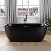 Anzzi FT-AZ6732 67 in. x 32 in. Rectangle Stone Resin Freestanding Soaking Bathtub