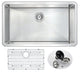 Anzzi Vanguard Undermount Stainless Steel 32 in. 0-Hole Single Bowl Kitchen Sink in Brushed Satin