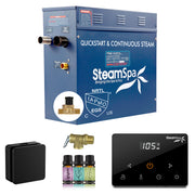 SteamSpa Oasis Series Generator Square Wireless Auto Drain - Matte Black