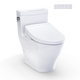 TOTO MW6243446CEFG#01 WASHLET+ Legato One-Piece Elongated 1.28 GPF Toilet and WASHLET S5 Bidet Seat, Cotton White