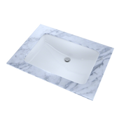 TOTO LT540G#01 21-1/4" x 14-3/8" Large Rectangular Undermount Bathroom Sink with CEFIONTECT, Cotton White - view 3