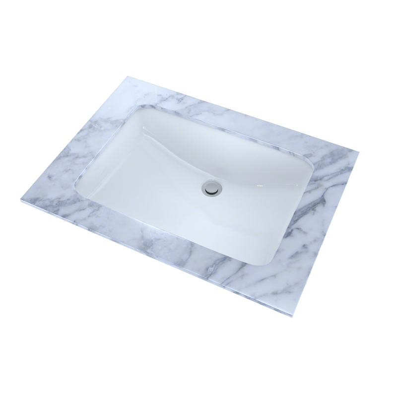 TOTO LT540G#01 21-1/4" x 14-3/8" Large Rectangular Undermount Bathroom Sink with CEFIONTECT, Cotton White - view 3
