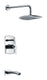 Anzzi Tempo Series 1-Handle 1-Spray Tub and Shower Faucet in Polished Chrome