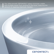 TOTO MW4724736CEFG#01 Glaston WASHLET+ S7A Two-Piece Elongated 1.28 GPF Universal Height Toilet with CEFIONTECT, Cotton White - view 6