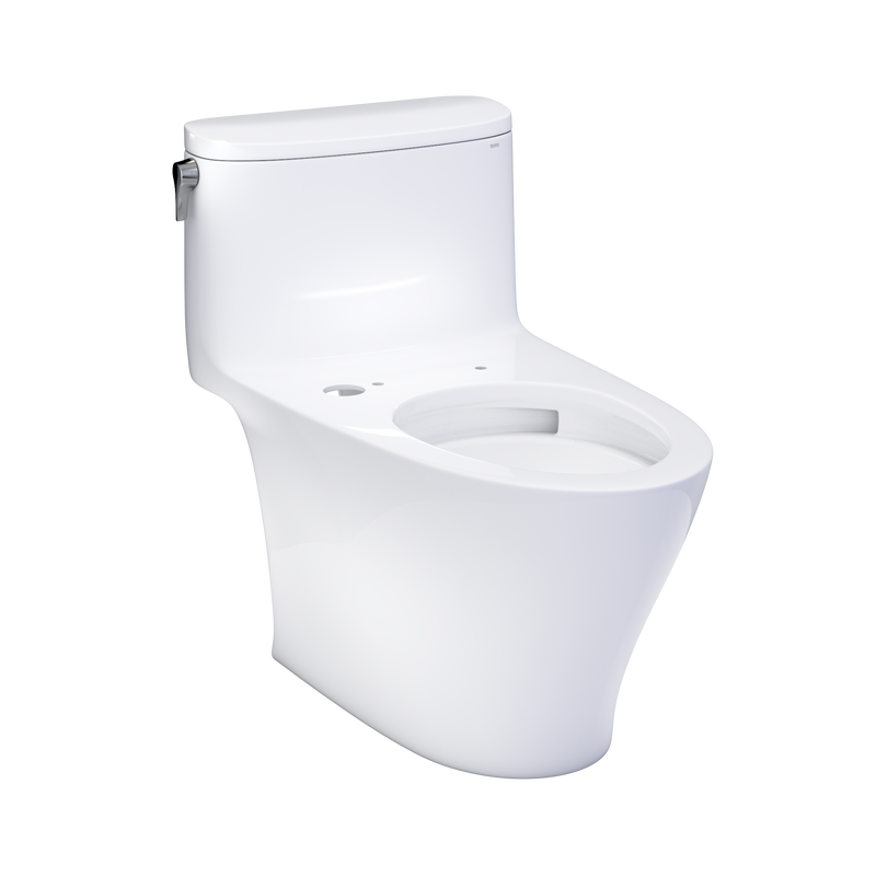 TOTO CST642CEFGAT40#01 Nexus One-Piece Elongated 1.28 GPF WASHLET+ and Auto Flush Ready Universal Height Toilet with CEFIONTECT, Cotton White