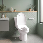 Anzzi TL-AZEB107UWH Electric Bidet Seat with Auto Lid, Heated, Warm Water, Air Dryer, Self Cleaning, Lady Wash, Deodoriz