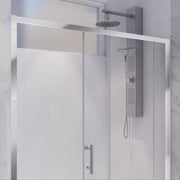 Anzzi SD-AZ052-01CH Halberd Series 47 to 48 in. x 72 in. Sliding Framed Shower Door in Polished Chrome with Tsunami - view 3