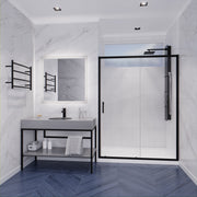Anzzi SD-AZ052-01CH Halberd Series 47 to 48 in. x 72 in. Sliding Framed Shower Door in Polished Chrome with Tsunami - view 8