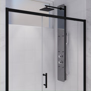 Anzzi SD-AZ052-01CH Halberd Series 47 to 48 in. x 72 in. Sliding Framed Shower Door in Polished Chrome with Tsunami - view 9