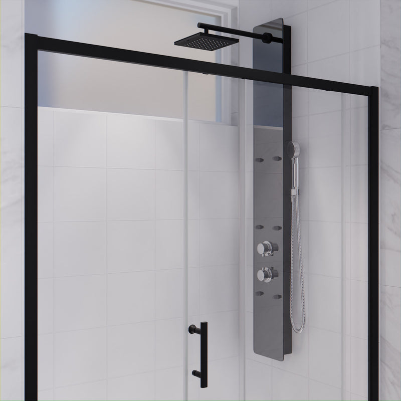 Anzzi SD-AZ052-01CH Halberd Series 47 to 48 in. x 72 in. Sliding Framed Shower Door in Polished Chrome with Tsunami - view 9