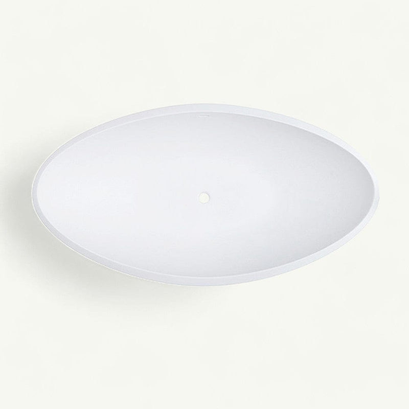 Magnus 136326 Hartland Solid Surface Stone Resin Freestanding Bathtub
