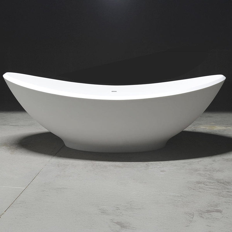 Magnus 136326 Hartland Solid Surface Stone Resin Freestanding Bathtub
