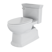 TOTO MS964124CEFG#01 Soirée One Piece Elongated 1.28 GPF Universal Height Skirted Toilet with CeFiONtect, Cotton White - view 5