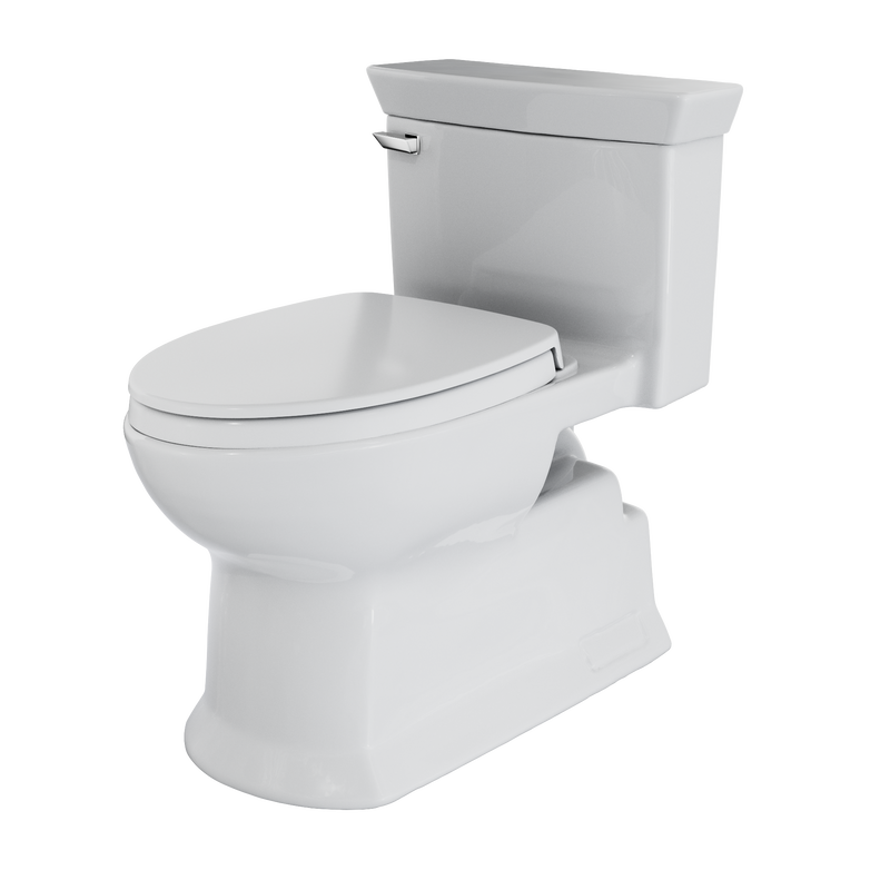 TOTO MS964124CEFG#01 Soirée One Piece Elongated 1.28 GPF Universal Height Skirted Toilet with CeFiONtect, Cotton White - view 5