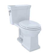 TOTO MS814224CEFG#01 Promenade II One-Piece Elongated 1.28 GPF Universal Height Toilet with CEFIONTECT, Cotton White