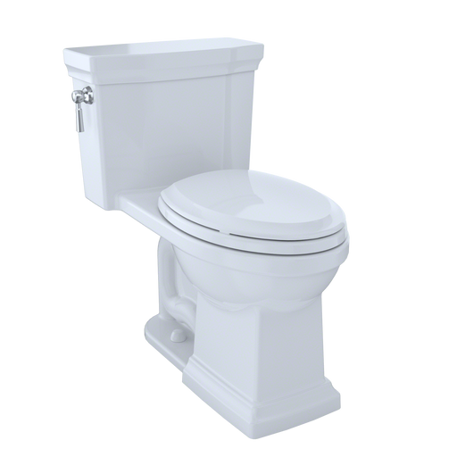TOTO MS814224CEFG#01 Promenade II One-Piece Elongated 1.28 GPF Universal Height Toilet with CEFIONTECT, Cotton White