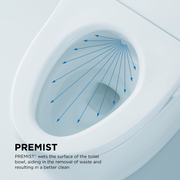 TOTO MS902CUMFG#01 NEOREST NX1 Dual Flush 1.0 or 0.8 GPF Toilet with Integrated Bidet Seat, EWATER+ - Cotton White - view 5