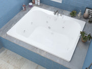 Atlantis Whirlpool 4860NWR Rhode Series 60 in. x 47 in. Rectangular Whirlpool Bathtub with Center drain and V-Style Back Jets in Glossy White lifestyle