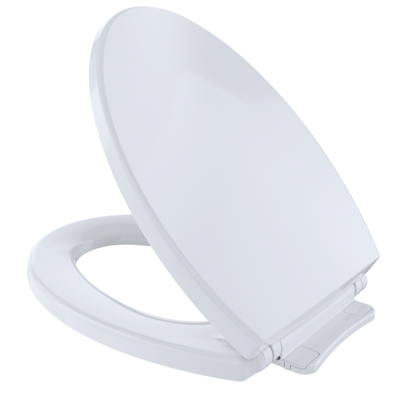 TOTO SS114#01 SoftClose Slow Close Elongated Toilet Seat and Lid, Cotton White