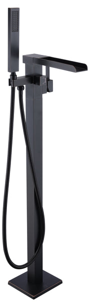 Anzzi Union Series 2-Handle Freestanding Tub Faucet with Hand Shower in Oil Rubbed Bronze