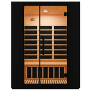 SaunaSpa SC-SS0029-0S 3-Person Indoor Infrared Sauna in Black Canadian Hemlock