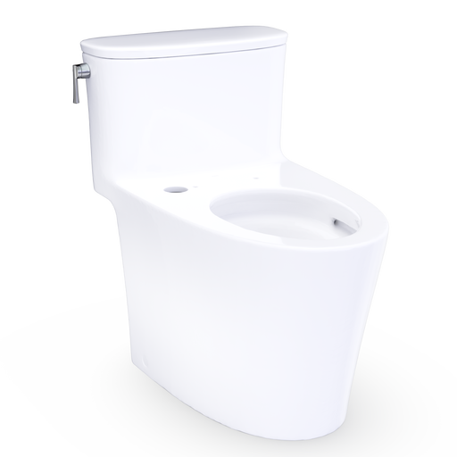 TOTO CST686CUFGAT40#01 Aurora 1G One-Piece Elongated 1.0 GPF WASHLET+ and Auto Flush Ready Universal Height Toilet with CEFIONTECT, Cotton White