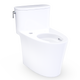 TOTO CST686CUFGAT40#01 Aurora 1G One-Piece Elongated 1.0 GPF WASHLET+ and Auto Flush Ready Universal Height Toilet with CEFIONTECT, Cotton White