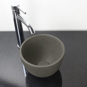 Humboldt Round Cast Concrete Vessel Sink - Dark Grey