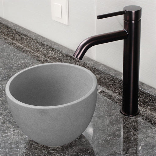 Humboldt Round Cast Concrete Vessel Sink - Light Grey
