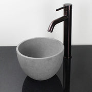 Humboldt Round Cast Concrete Vessel Sink - Light Grey