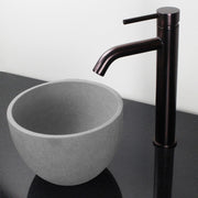 Humboldt Round Cast Concrete Vessel Sink - Light Grey