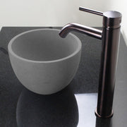 Humboldt Round Cast Concrete Vessel Sink - Light Grey