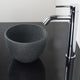 Humboldt Round Cast Concrete Vessel Sink - Speckled Dark Grey Sandstone