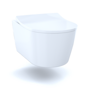 TOTO CT447CFG#01 RP Wall-Hung Contemporary D-Shape Dual Flush 1.28 and 0.9 GPF Toilet with CEFIONTECT, Cotton White - view 3