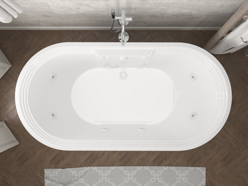 Atlantis Whirlpool 3467RW Royale 34 x 67 Oval Freestanding Whirlpool Jetted Bathtub - view 2