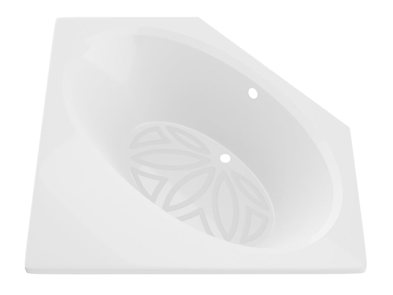 Atlantis Whirlpool 6060V Venus 60 in. x 60 in. Corner Soaking Bathtub with Center Drain in White