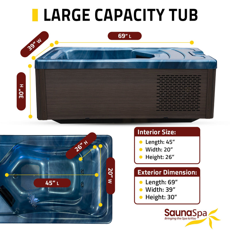 K-Plunge Borealis All-in-One Cold Plunge and Hot Tub with Built-in Chiller