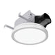 Anzzi Midnight Series 100 CFM Ceiling Mount Bathroom Exhaust Fan with LED Panel Light and Night Light