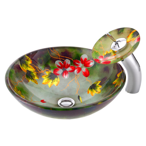 Anzzi LS-AZ217 Impasto Series Vessel Sink in Hand Painted Mural