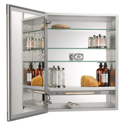 Afina I-SD2436-P Illume 24" W x 36" H Recessed LED Backlit Medicine Cabinet with Inside Outlets and Night Light - view 2