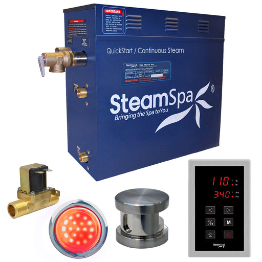 SteamSpa Indulgence Series Generator with Auto Drain - Brushed Nickel