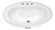 Anzzi Cadenza Series 20.5 in. Ceramic Drop-In Bathroom Sink Basin in White