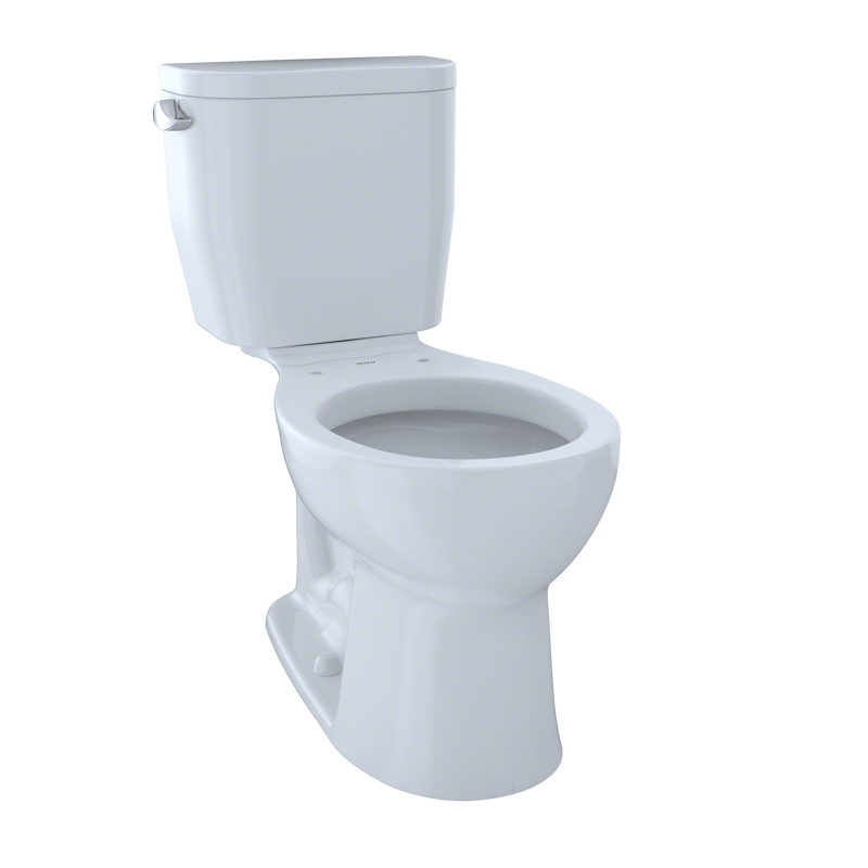 TOTO CST243EF#01 Entrada Two-Piece Round 1.28 GPF Universal Height Toilet, Cotton White