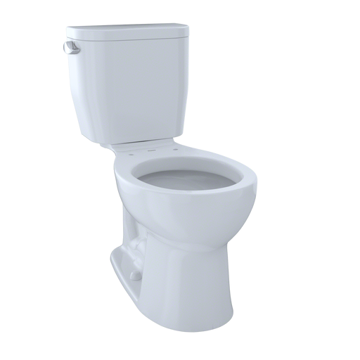 TOTO CST243EF#01 Entrada Two-Piece Round 1.28 GPF Universal Height Toilet, Cotton White
