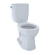 TOTO CST243EF#01 Entrada Two-Piece Round 1.28 GPF Universal Height Toilet, Cotton White