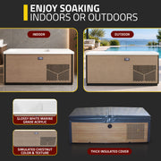 K-Plunge Iroquois 67 in. 1-Person All-in-One Cold Plunge and Hot Tub in Chestnut