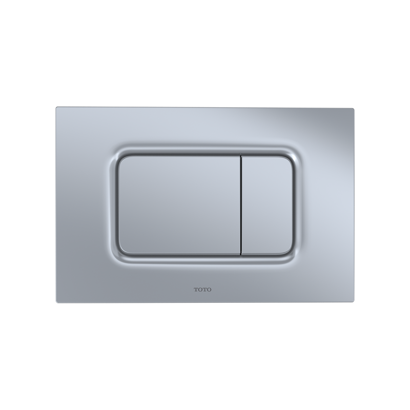 TOTO YT920#MS Dual Flush Rectangle Push Button Plate for Select DuoFit In-Wall Tank Unit, Matte Silver