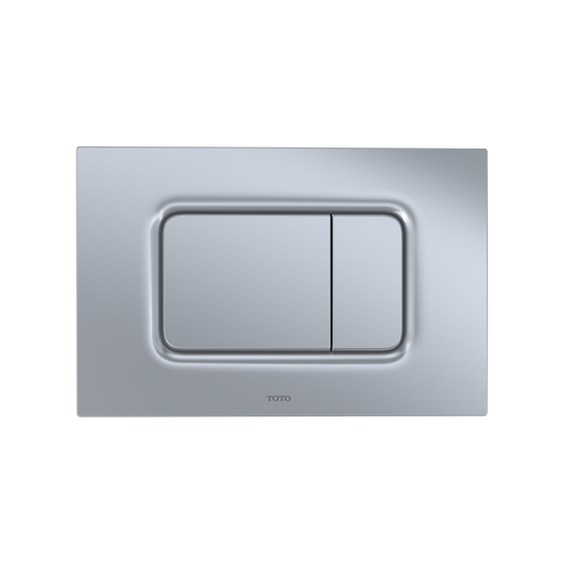 TOTO YT920#MS Dual Flush Rectangle Push Button Plate for Select DuoFit In-Wall Tank Unit, Matte Silver